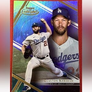 Clayton Kershaw 2024 Topps Gold Label Dodgers Refractor Baseball Card